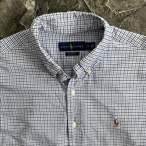 RALPH LAUREN Classic Fit Mens Preppy Cottagecore Business Casual Checkered Shirt